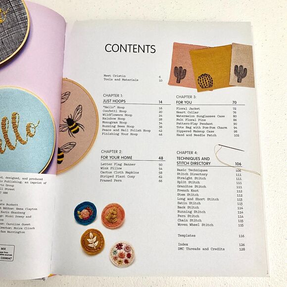 Hoop Dreams : Modern Hand Embroidery by Cristin Morgan (2018, Hardcover) New - Picture 3 of 4